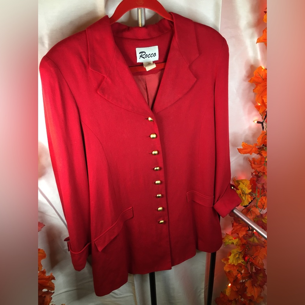 Rocco | Women’s Red Vintage Blazer Jacket